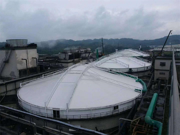 膜结构污水池加盖